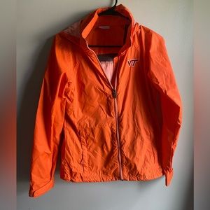 Hooded Virginia Tech Columbia Rain Jacket size Small